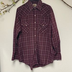 ELY CATTLEMAN BUTTON UP MEDIUM